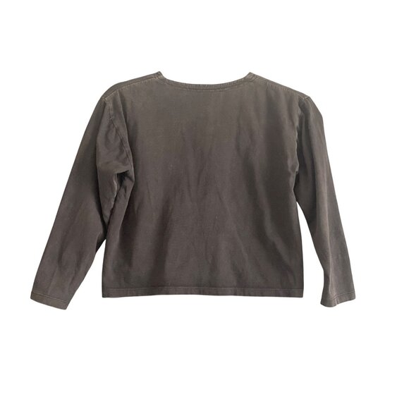 Michael Simon Sez Cardigan Black Multi Floral Embroidered Button Front Girl 7/8 - Picture 3 of 12